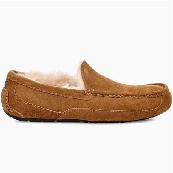 Ugg Men's Ascot Slippers Suede- Chestnut - Picture 6 of 6